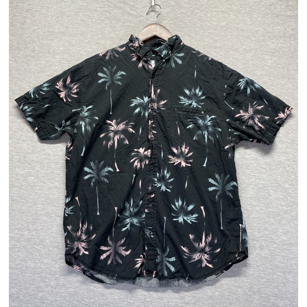 Fresh Prints of Bel-Air by Drill Clothing Co Shirt Mens L Black Palm Tree Print